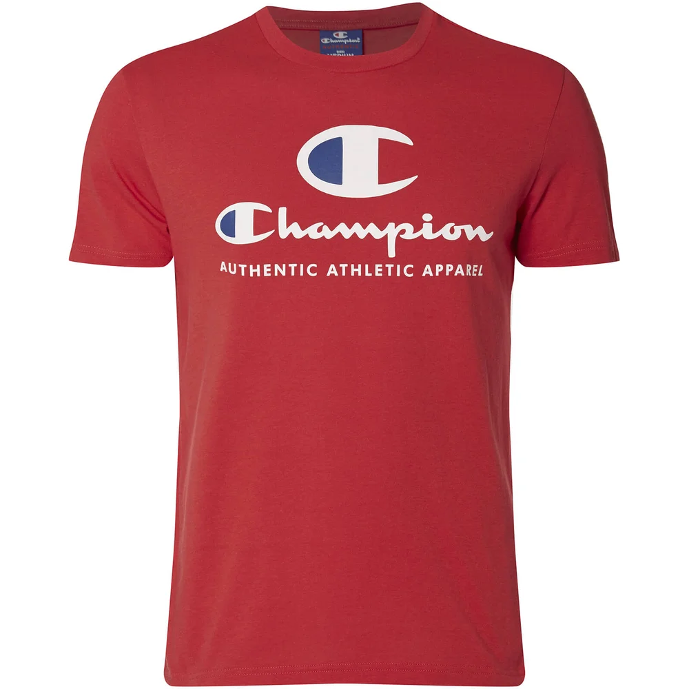 Champion Men's Large Logo T-Shirt - Red - S - Rot Bild 1