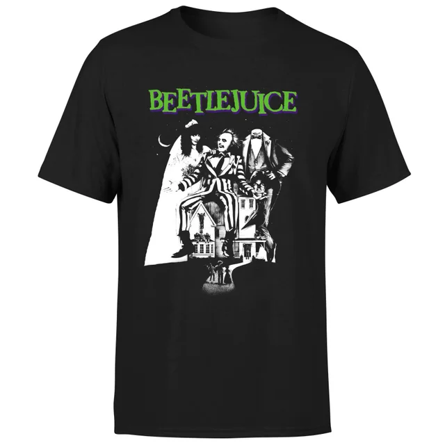 Beetlejuice Mono Poster T-Shirt - Schwarz