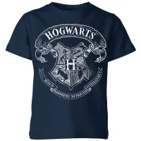 Harry Potter Hogwarts Crest Kinder T-Shirt - Navy Blau