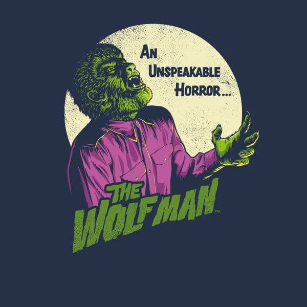 Universal Monsters Der Wolfsmensch Retro Damen T-Shirt - Navy Blau
