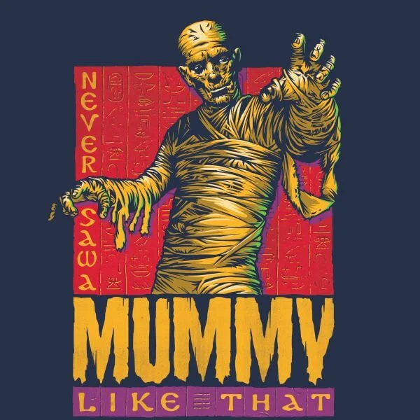 Universal Monsters Die Mumie Retro Damen T-Shirt - Navy Blau
