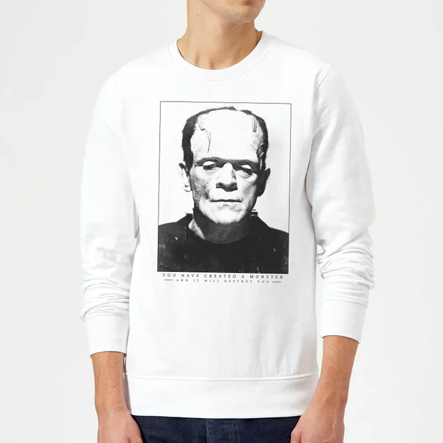 Universal Monsters Frankenstein Portrait Pullover - Weiß