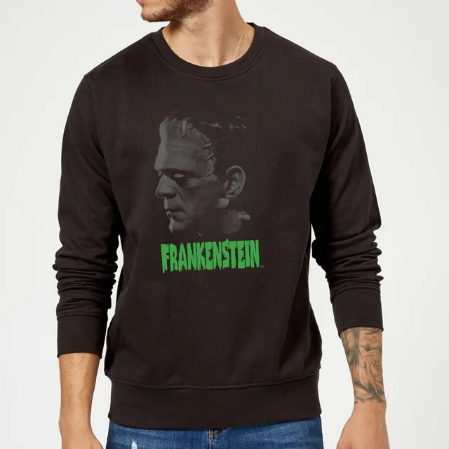Universal Monsters Frankenstein Grauscale Pullover - Schwarz