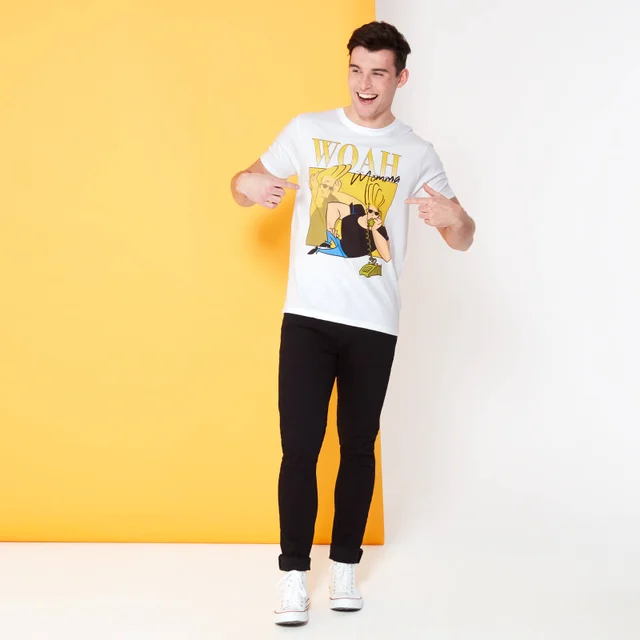 Cartoon Network Spin-Off Johnny Bravo 90's Photoshoot T-Shirt - Weiß