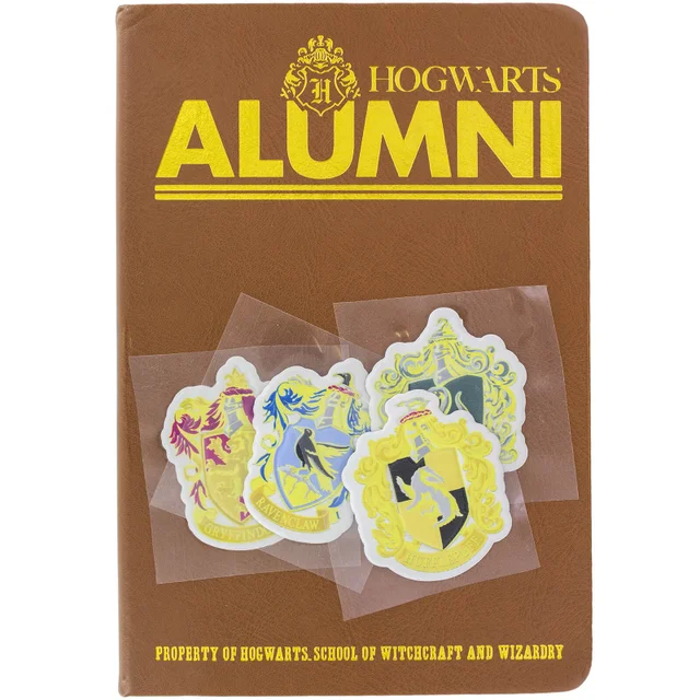 Hogwarts Alumni Notizbuch und Aufkleber Set