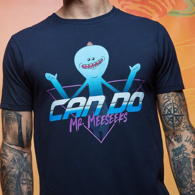 Rick and Morty Meeseeks Can Do T-Shirt - Navy Blau