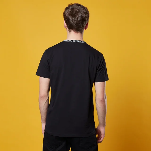 Batman Neck Ribbed T-Shirt - Schwarz