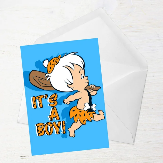 Flintstones New Baby Boy Greetings Card