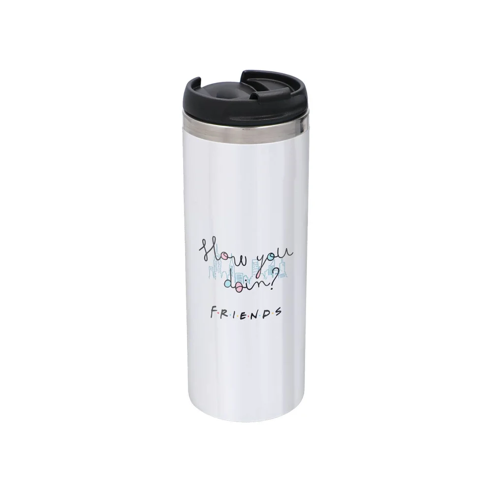 Friends How You Doin Stainless Steel Thermo Travel Mug - Metallic Finish Bild 1