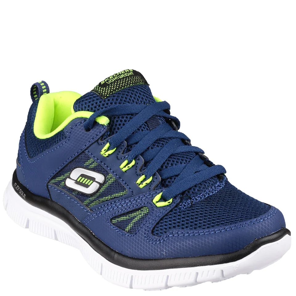 Skechers Kids' Flex Advantage Trainers - Navy - UK 2.5 Kids - Blau Bild 1