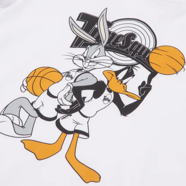 Space Jam Bugs Und Daffy Time Squad Kinder T-Shirt - Weiß