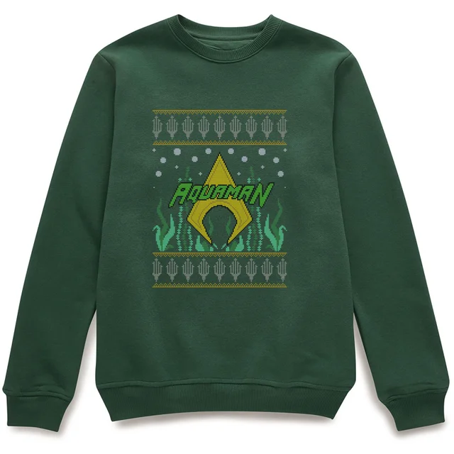 DC Aquaman Knit Weihnachtspullover - Dunkelgrün