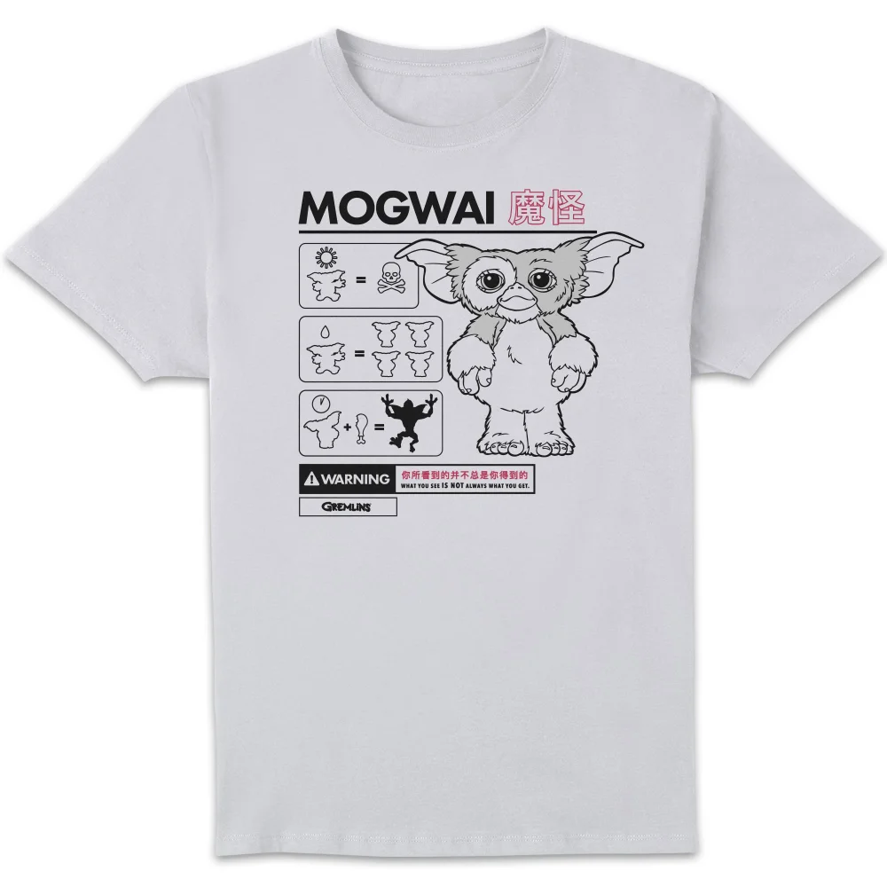 Gremlins Mogwai Instructional Men's T-Shirt - White - S Bild 1