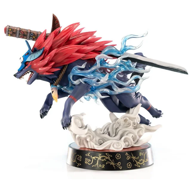 Erste 4 Figuren Okami Oki Wolf Form 21cm PVC-Figur