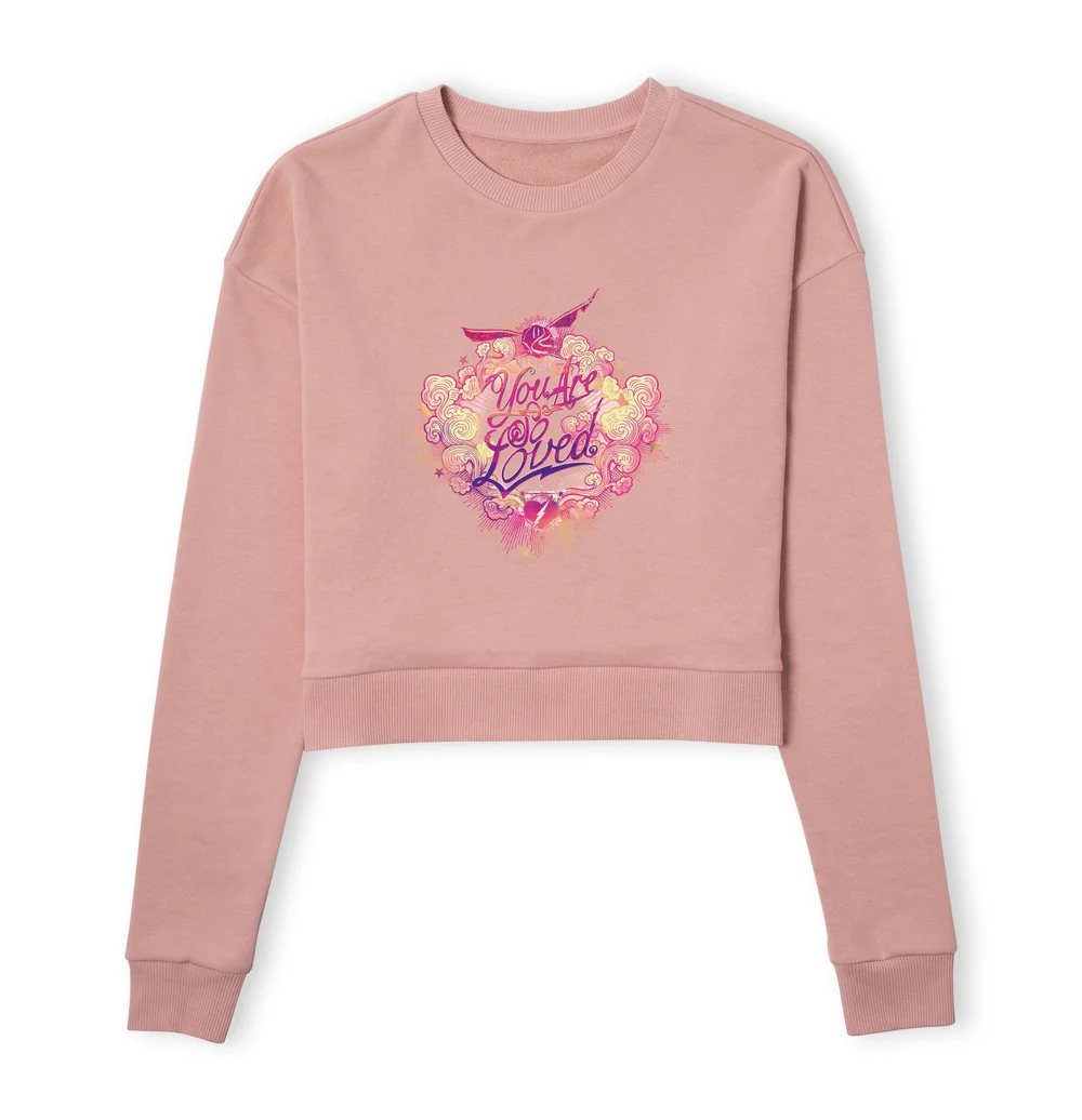 Harry Potter You Are So Loved Women's Cropped Sweatshirt - Dusty Pink - XS Bild 1