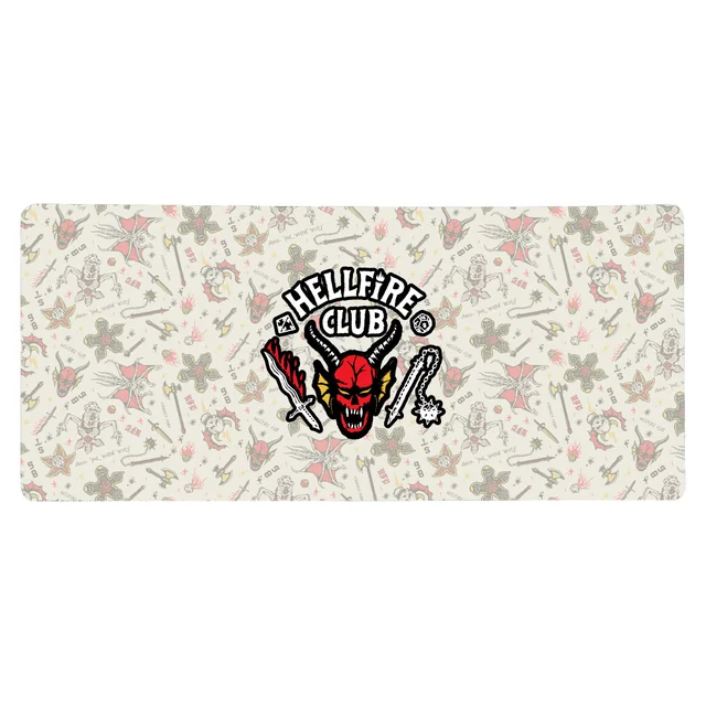 Stranger Things Hellfire Club Icons Gaming Mouse Mat
