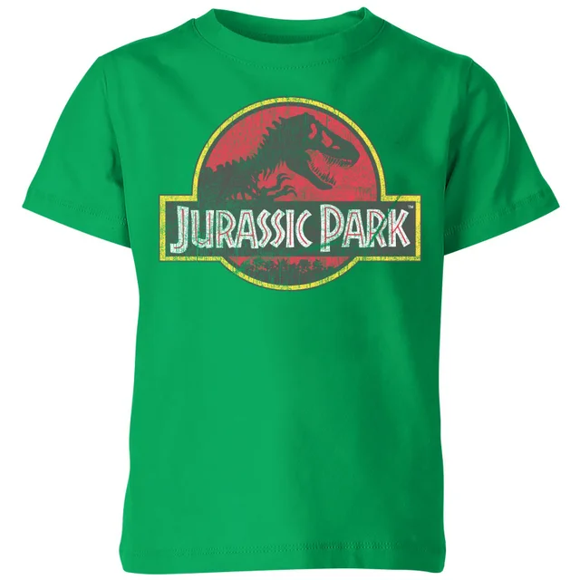 Jurassic Park Logo Vintage Kids' T-Shirt - Green