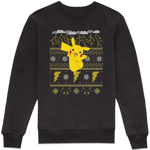 Pokemon Pikachu Weihnachtspullover – Schwarz