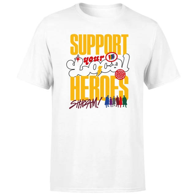 Shazam! Fury of the Gods Support Your Local Heroes Unisex T-Shirt - White