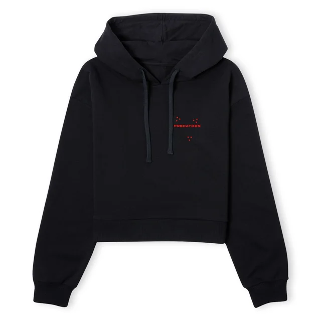 Predator Targeted Logo Women's Cropped Hoodie - Black