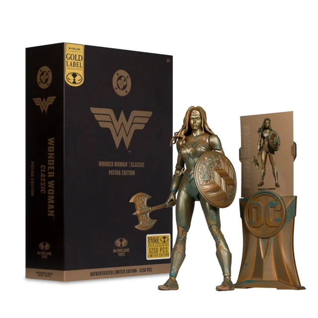 McFarlane DC Multiverse Classic Patina Wonder Woman Gold Label Version Action Figure (7")