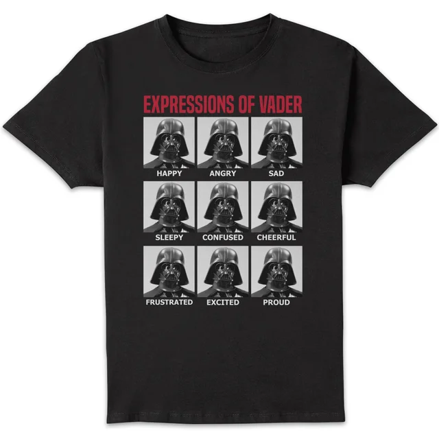 Star Wars Expressions Of Vader Unisex T-Shirt - Black