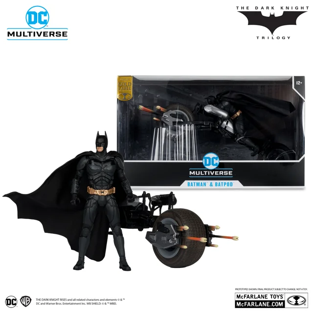 DC Multiverse Vehicles Batpod With Batman (The Dark Knight) (7")