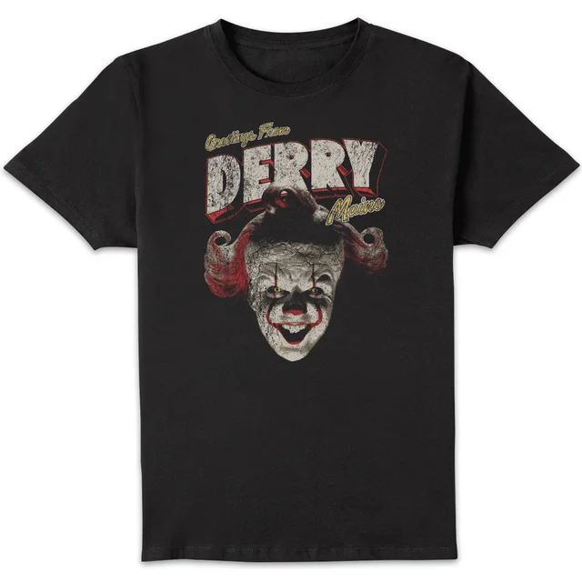 IT - Welcome To Derry Greetings From Derry Unisex T-Shirt - Black