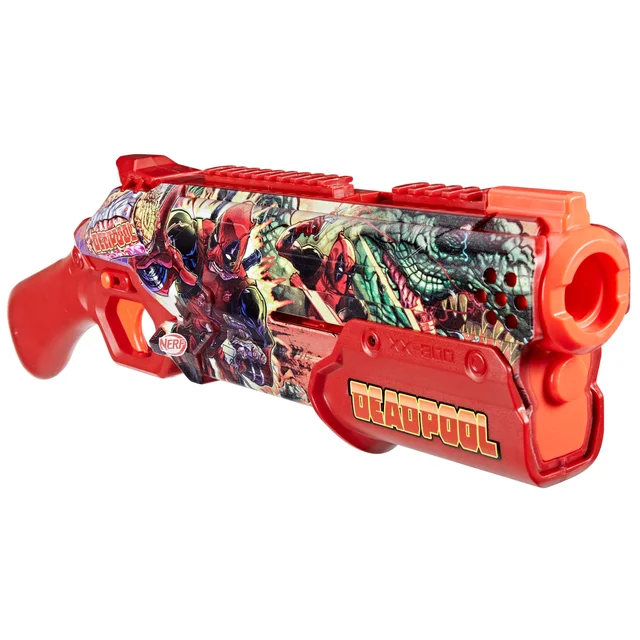 Nerf Marvel Deadpool Blaster, 16 Nerf Rival Accu-Rounds, Pump Action, Gifts for Teens, 14+